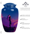 Classic 10-inch howling wolf-themed tribe man urn made 