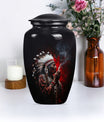 Urn with wolf howling