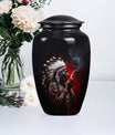 Urn with wolf howling