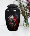 Urn with wolf howling