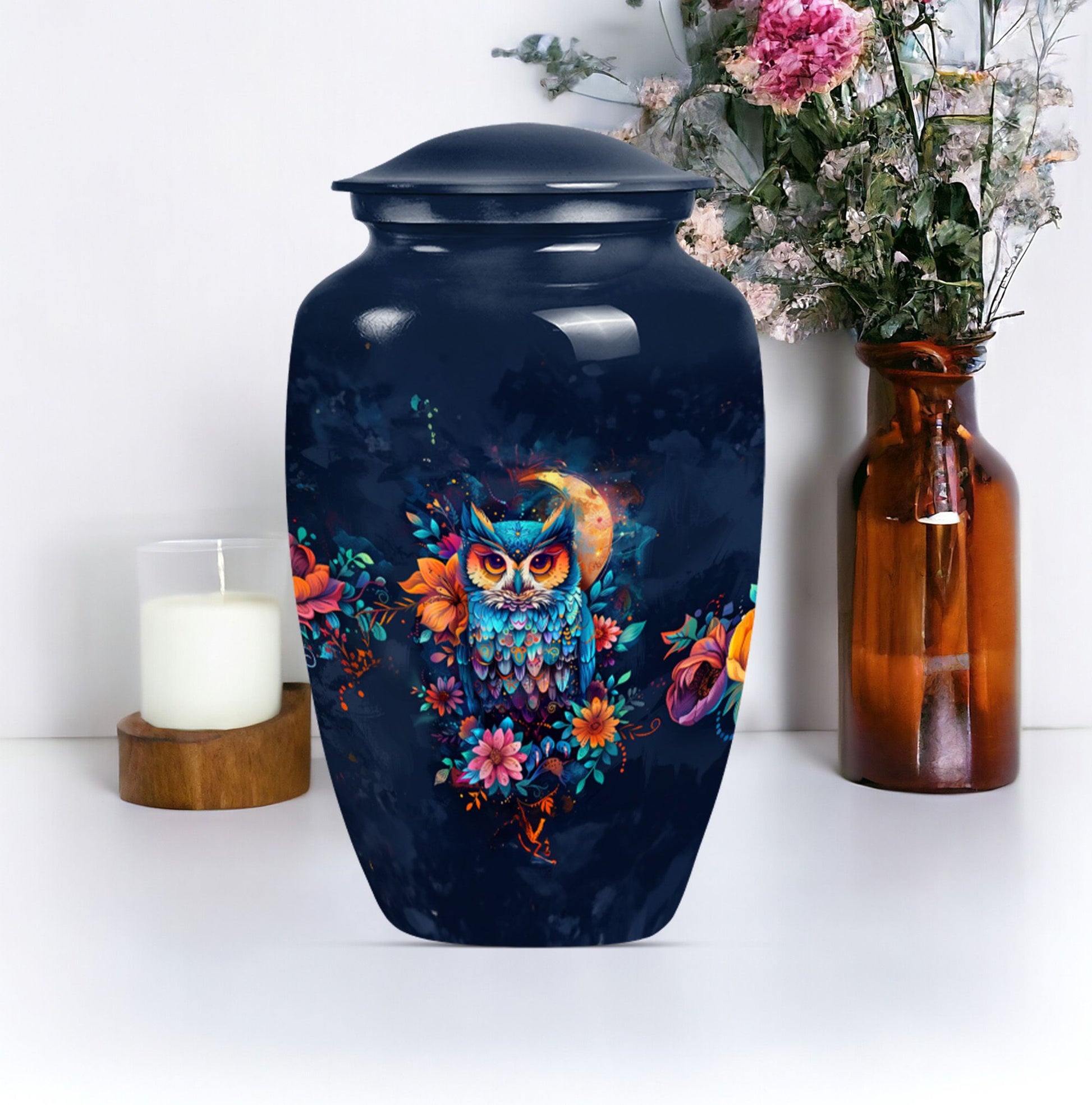 10 Inch classic owl urn