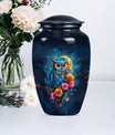 Owl-themed cremation urn for dad