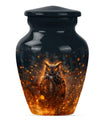 owl urn, used as a memorial urn 