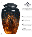 owl urn, used as a memorial urn 