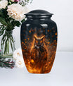 owl urn, used as a memorial urn 