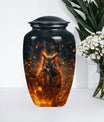 owl urn, used as a memorial urn 