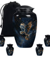 Owl Theme Large Urn With 4 Keepsake Urn