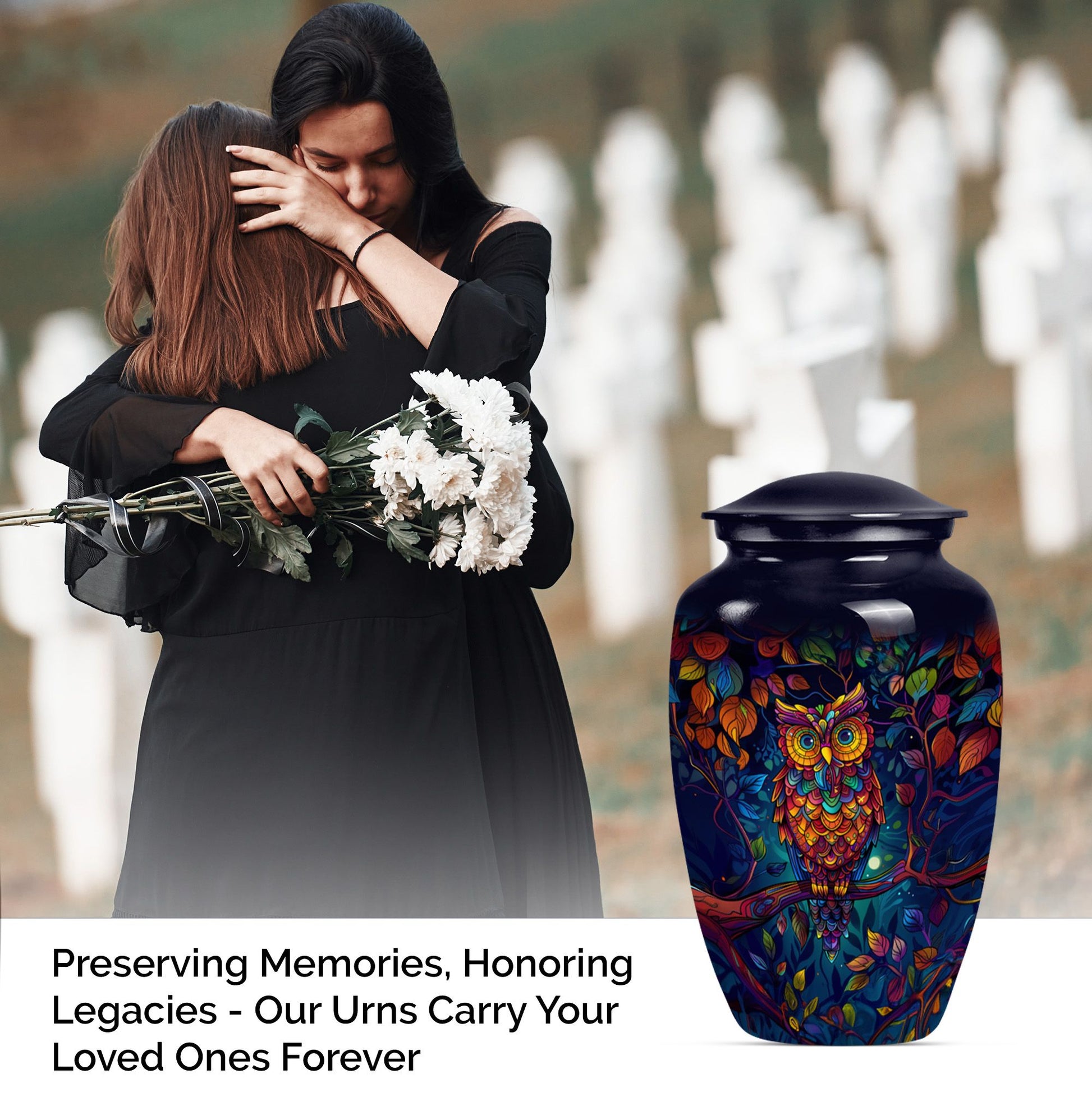 owl urn for adult male ashes