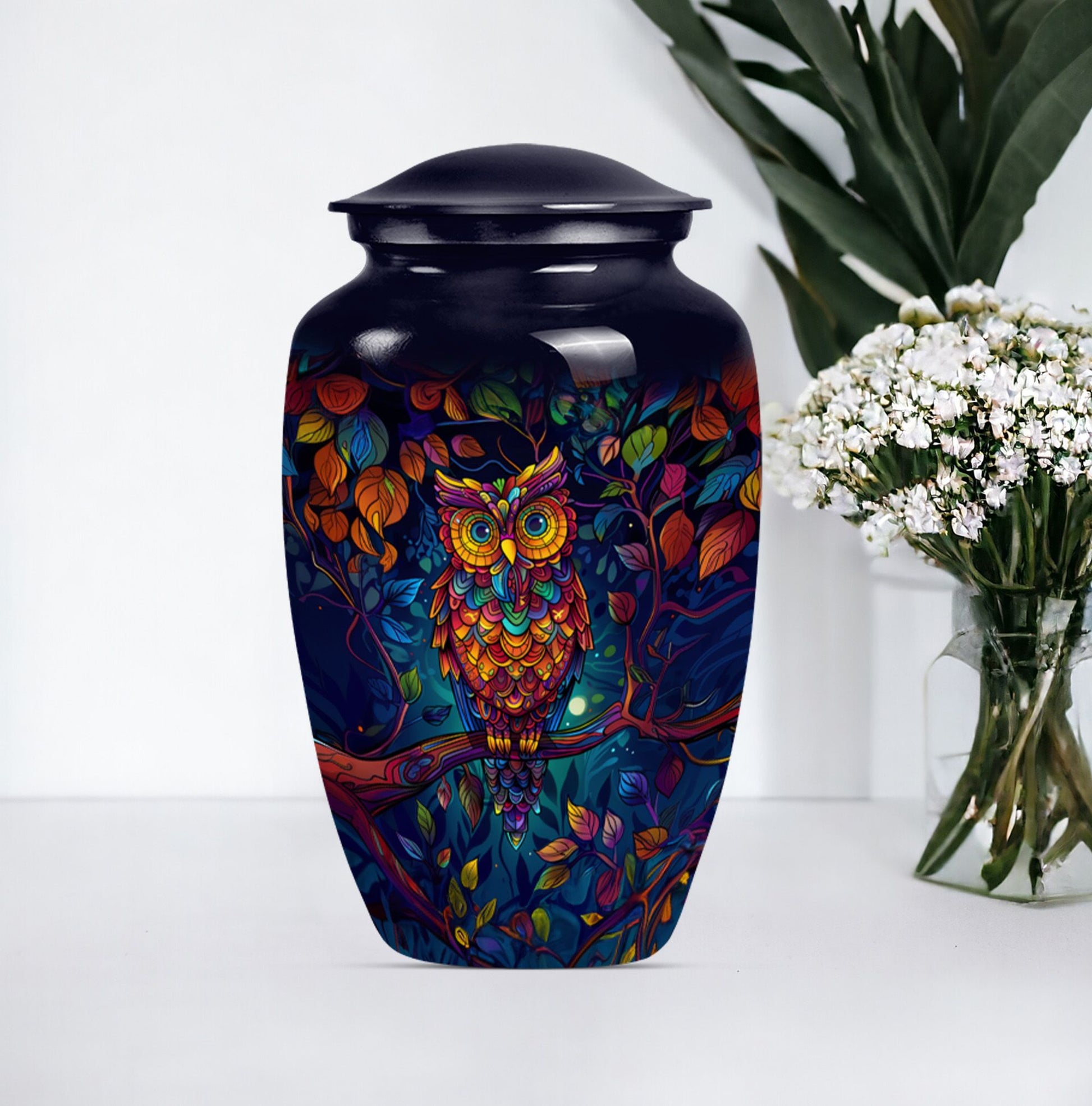 owl urn for adult male ashes