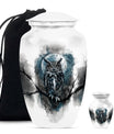 Owl Theme Large Urn With 1 Keepsake Urn