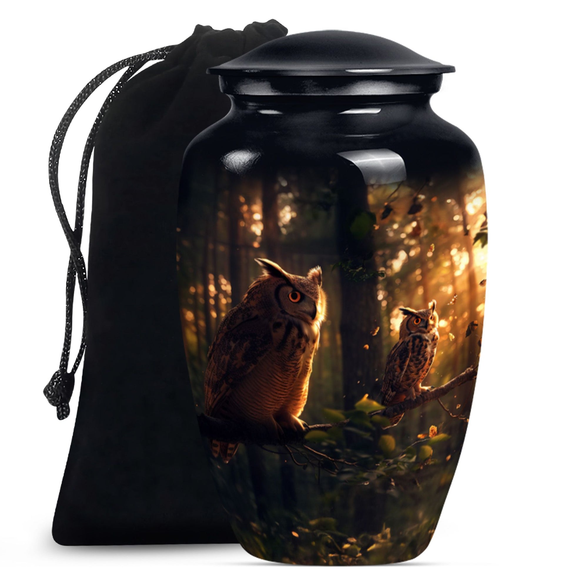 owl urn, cremation urn 