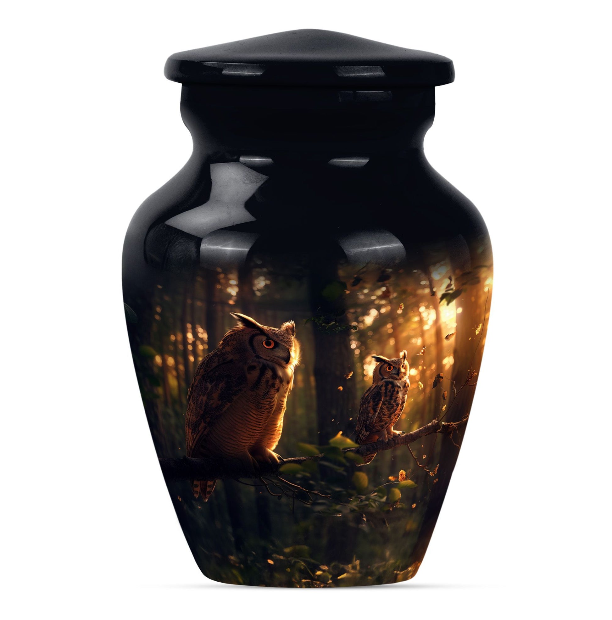 owl urn, cremation urn 