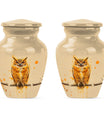 Classic 10 inch owl urn with wolf howling theme.