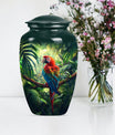 10-inch Macaw parrot style large classic urn for human ashes