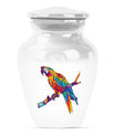 Macaw parrot-themed classic urn for ashes