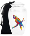 Macaw parrot-themed classic urn for ashes