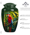 Classic Macaw Parrot Urn, for burial of cremation ashes.