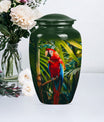 Classic Macaw Parrot Urn, for burial of cremation ashes.