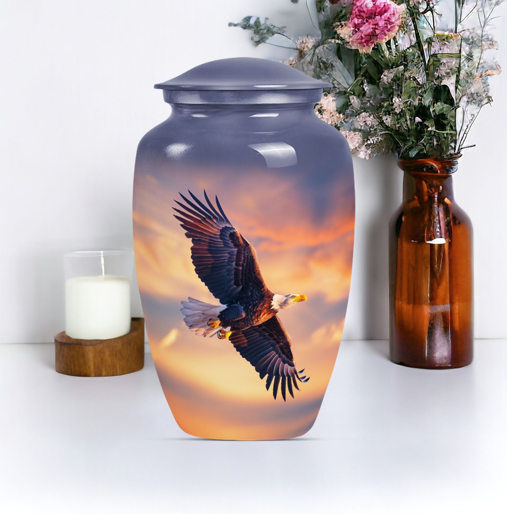 EAGLE Urn, 10 Inch cremation urn for adult female