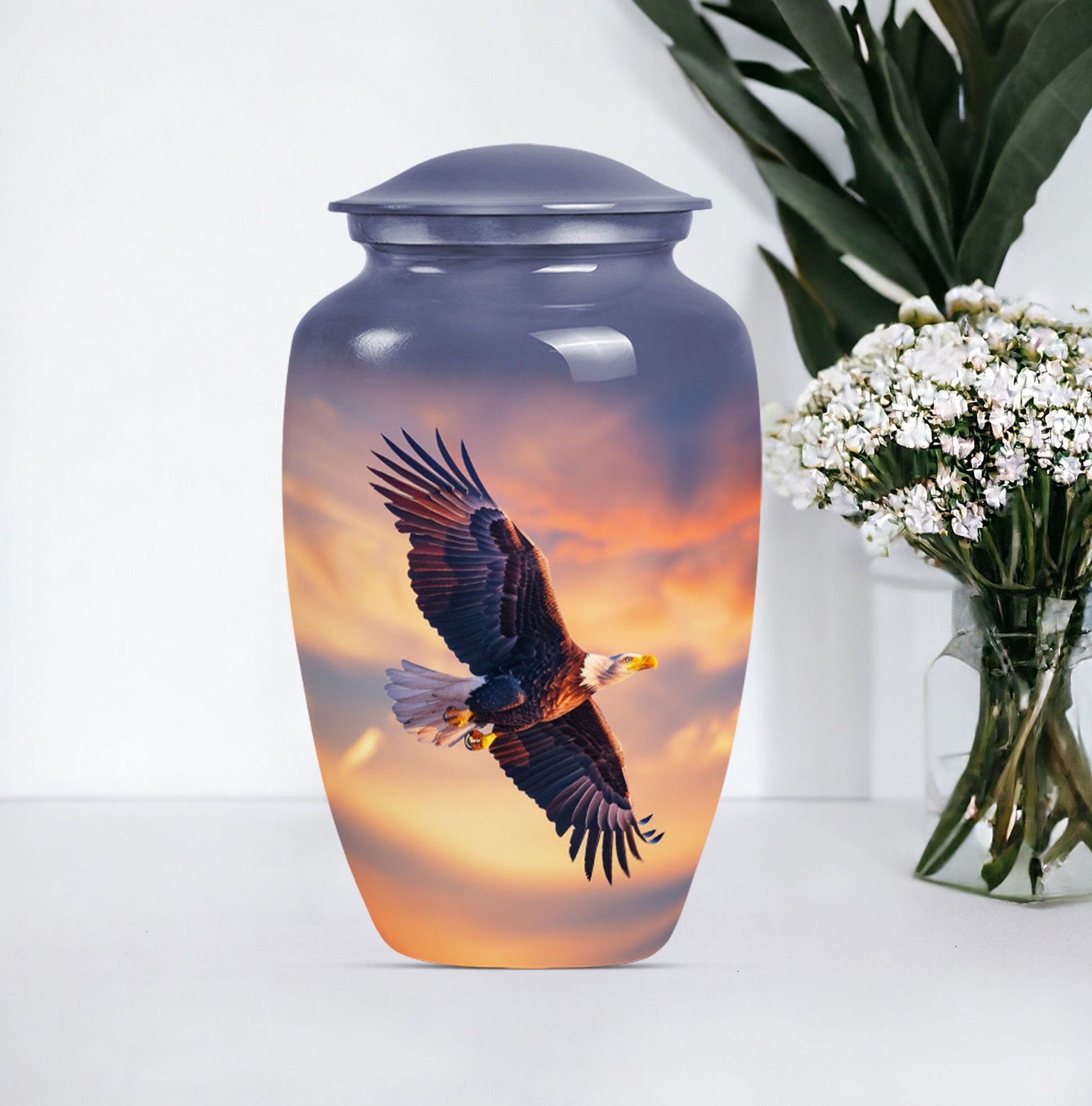 EAGLE Urn, 10 Inch cremation urn for adult female