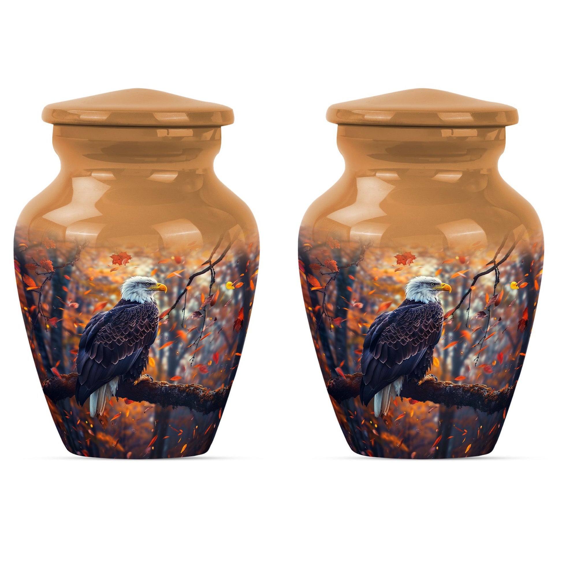 10-inch classic EAGLE Urn, aluminum cremation urn.