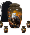  EAGLE Urn with wolf howling theme for cremation ashes