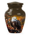  EAGLE Urn with wolf howling theme for cremation ashes