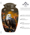  EAGLE Urn with wolf howling theme for cremation ashes