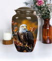  EAGLE Urn with wolf howling theme for cremation ashes