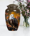  EAGLE Urn with wolf howling theme for cremation ashes