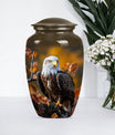  EAGLE Urn with wolf howling theme for cremation ashes