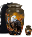  EAGLE Urn with wolf howling theme for cremation ashes