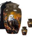  EAGLE Urn with wolf howling theme for cremation ashes