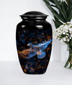 10 inch EAGLE Urn, Classic design with Wolf Howling theme.