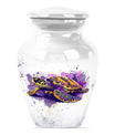 TURTLE Urn, 10-inch large classic aluminium cremation urn.