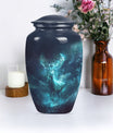 Classic 10-inch deer urn, large cremation urn for ashes.