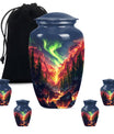 Deer Theme Large Urn With 4 Keepsake Urn