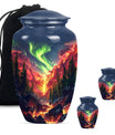 Deer Theme Large Urn With 2 Keepsake Urn