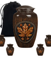 mapple leaf urn, funeral urn for men ashes,