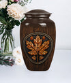 mapple leaf urn, funeral urn for men ashes,