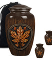 mapple leaf urn, funeral urn for men ashes,