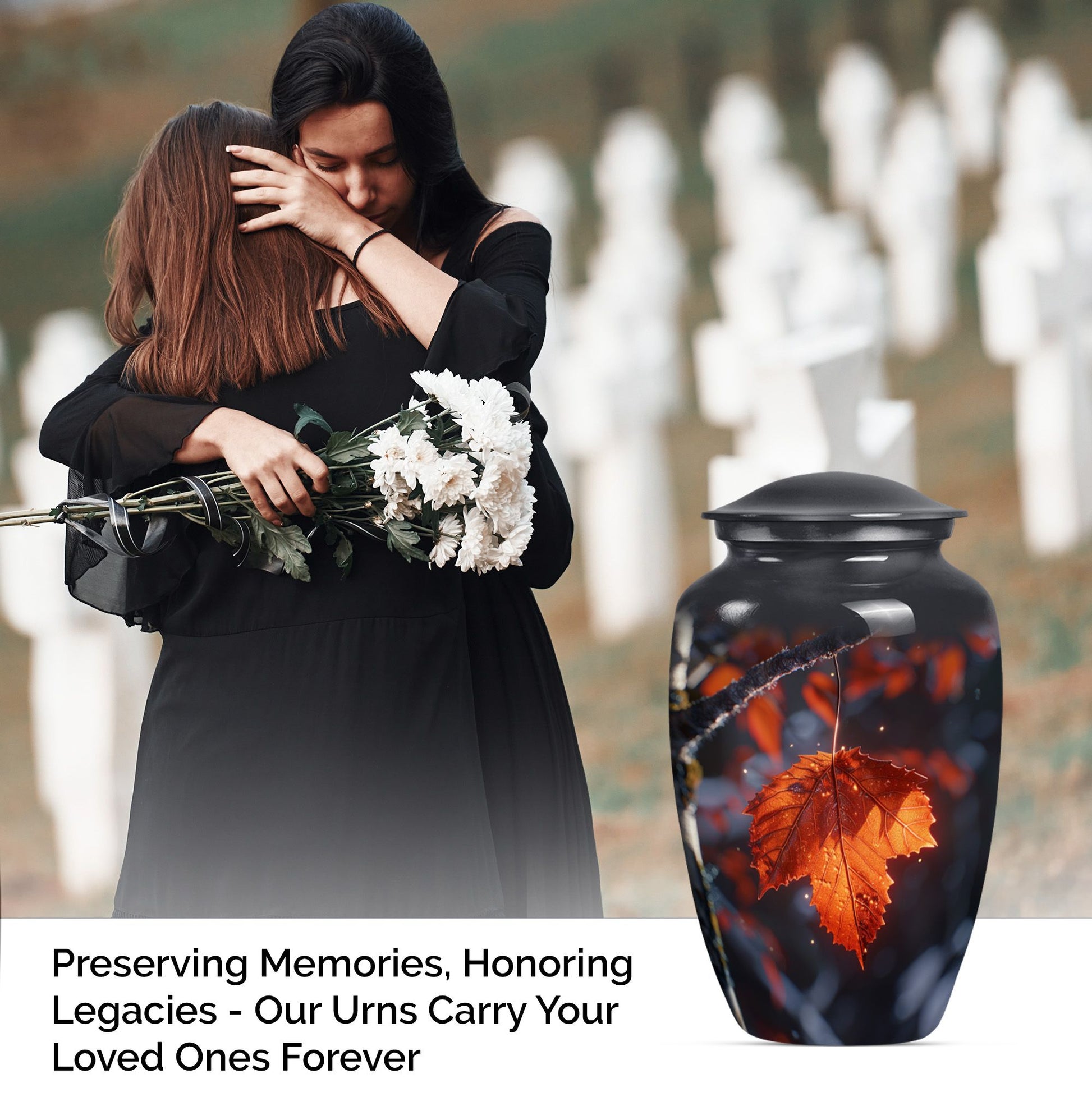 classic mapple leaf urn, perfect memorial urn for male.