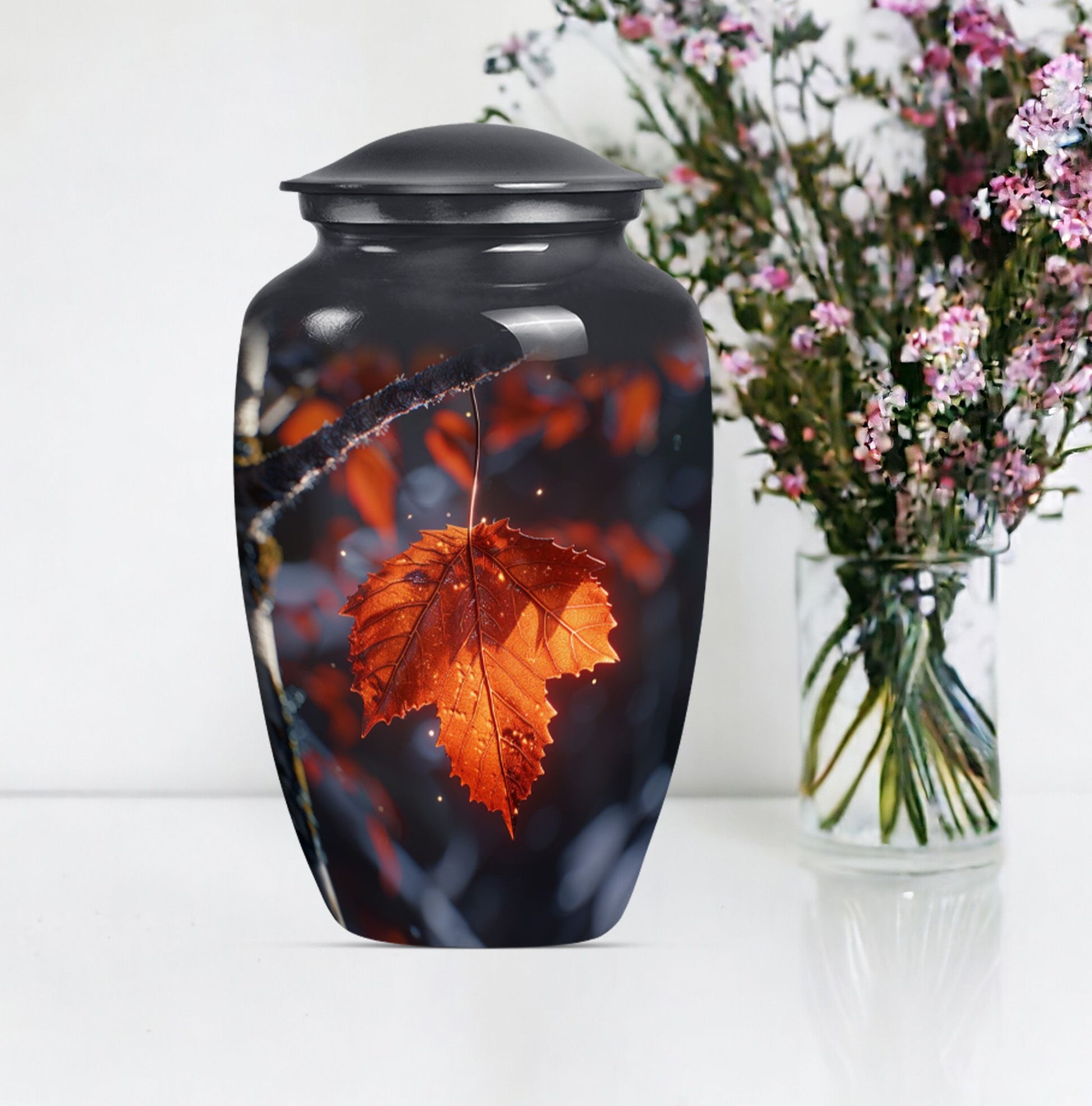 classic mapple leaf urn, perfect memorial urn for male.