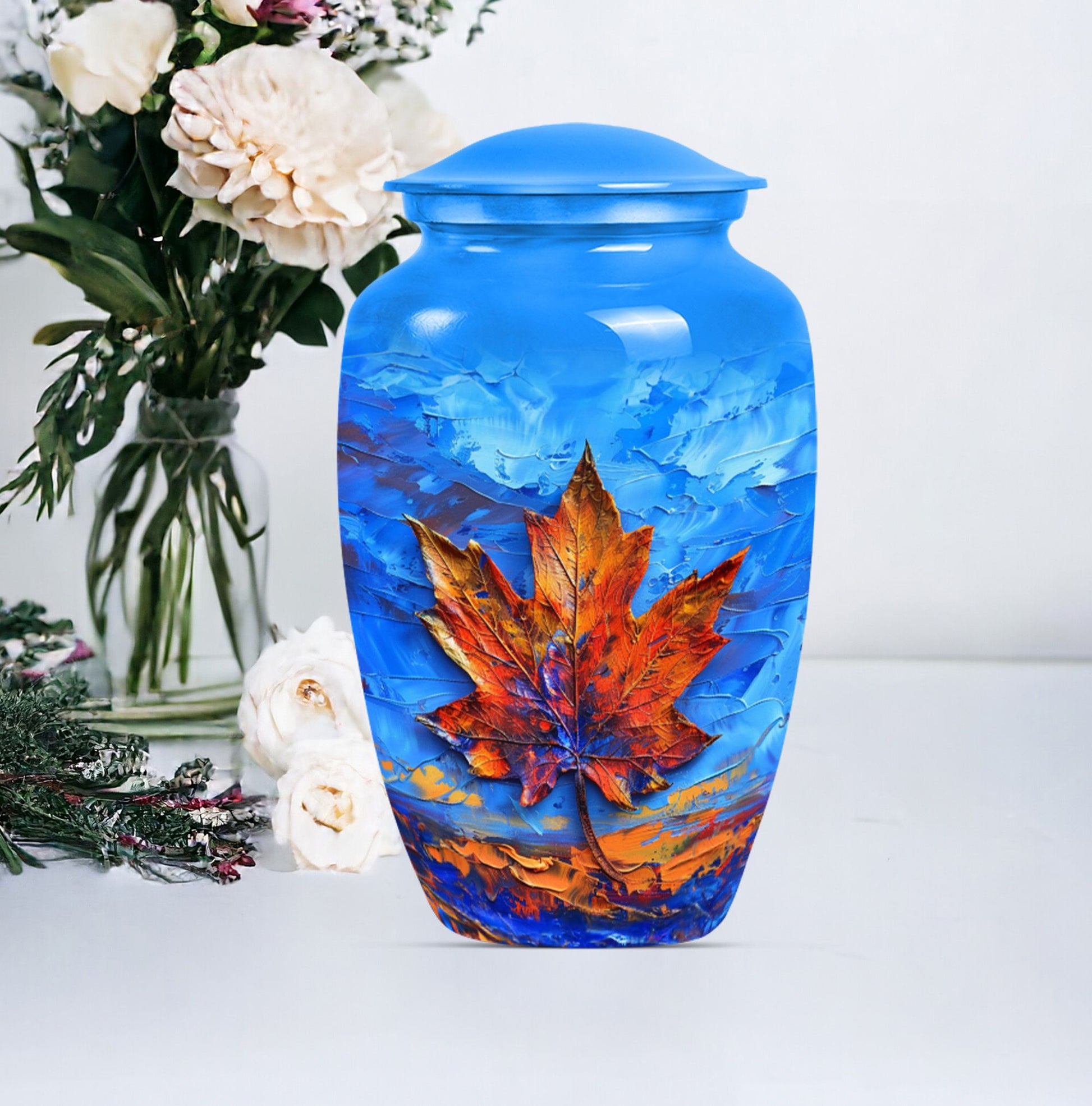 Maple Leaf Urn for Women's Ashes 