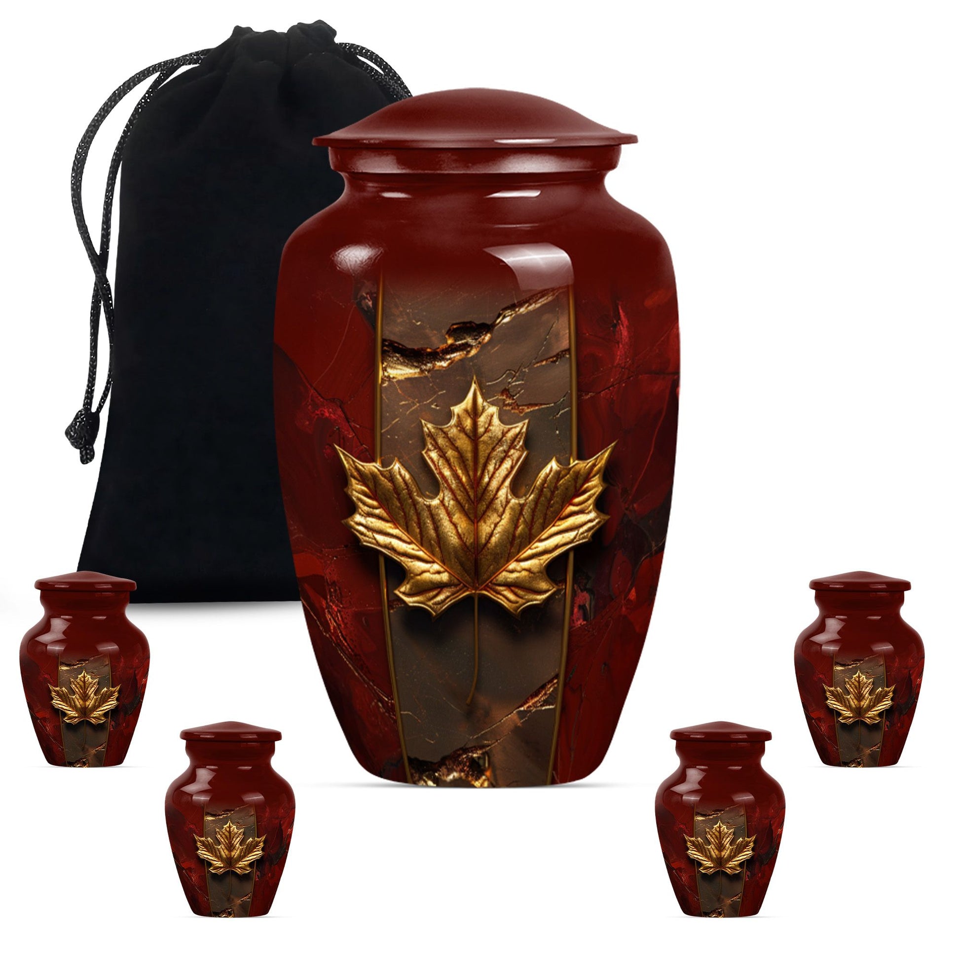 Mapple leaf Classic Memorial Urn for male adults.