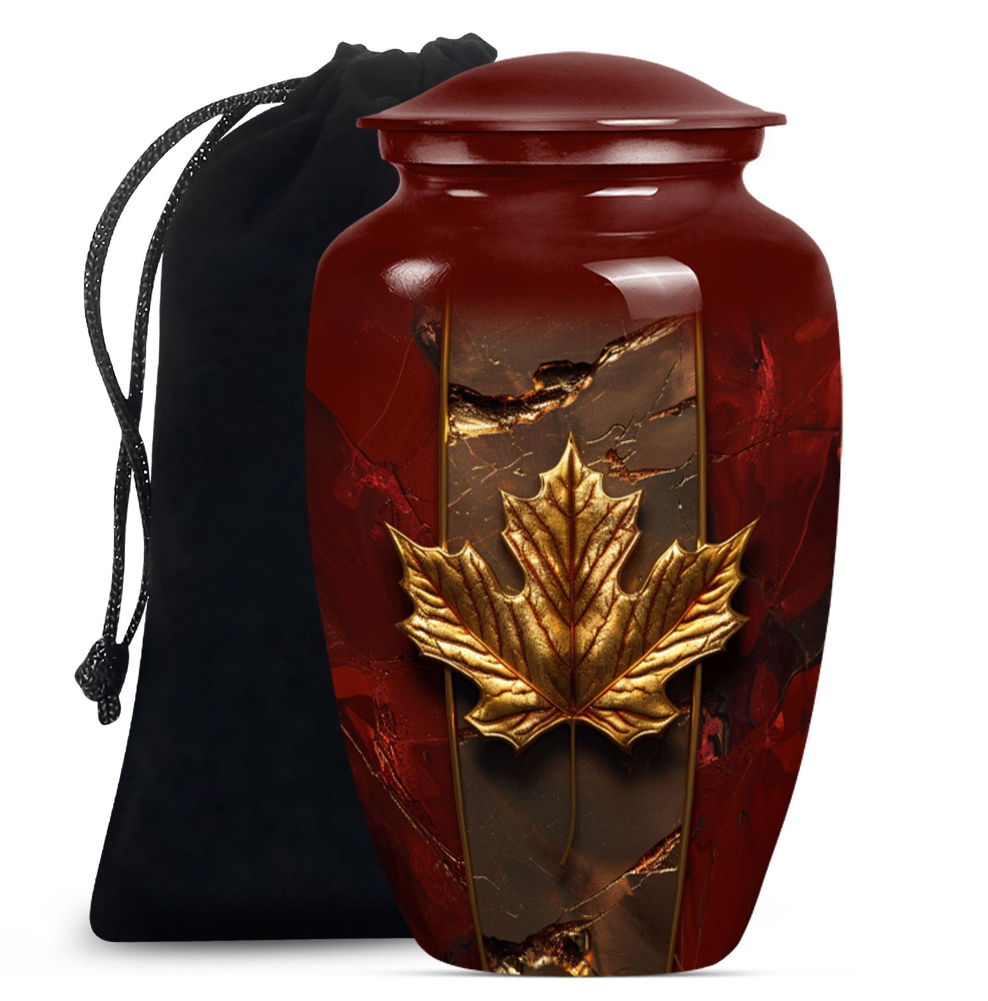 Mapple leaf Classic Memorial Urn for male adults.