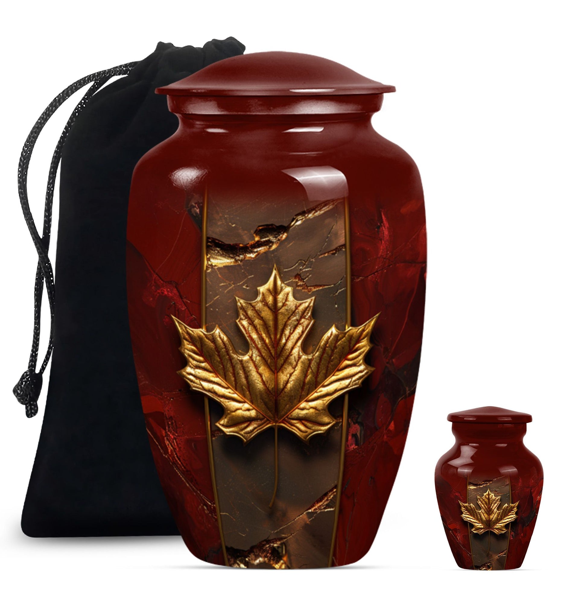 Mapple leaf Classic Memorial Urn for male adults.