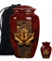 Mapple leaf Classic Memorial Urn for male adults.