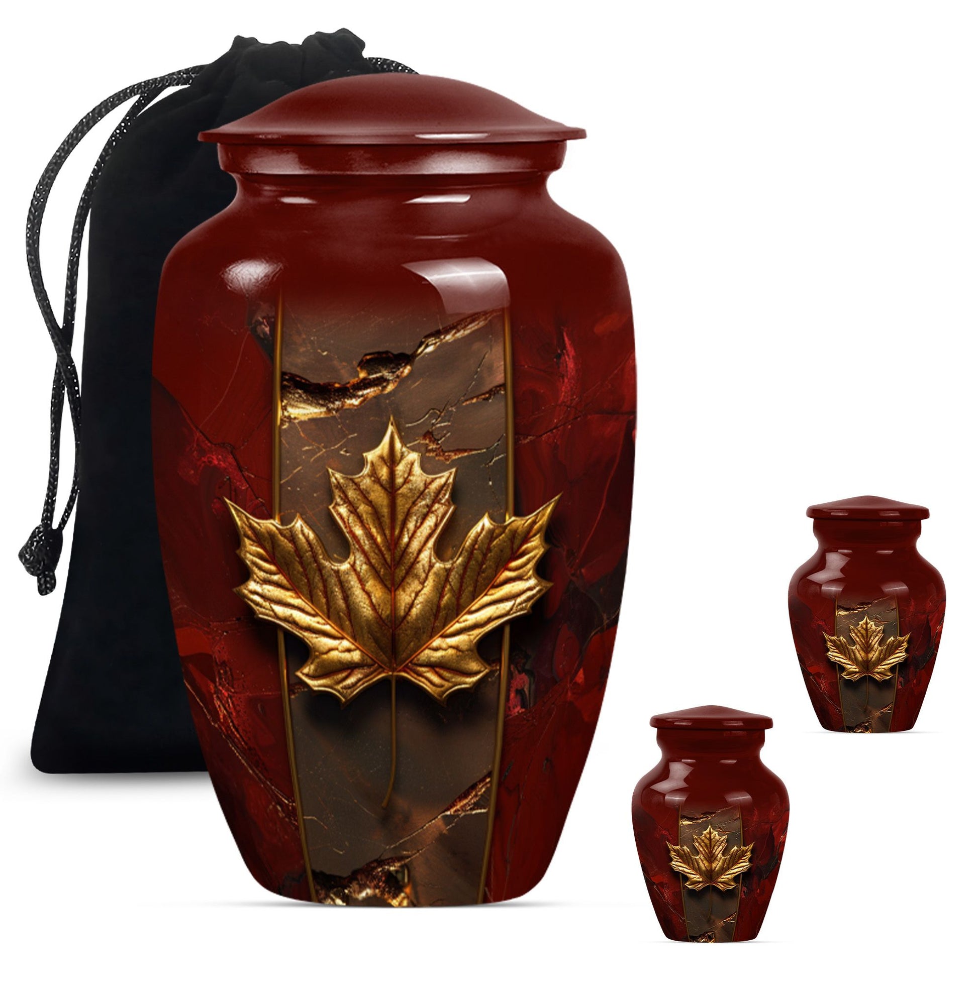 Mapple leaf Classic Memorial Urn for male adults.