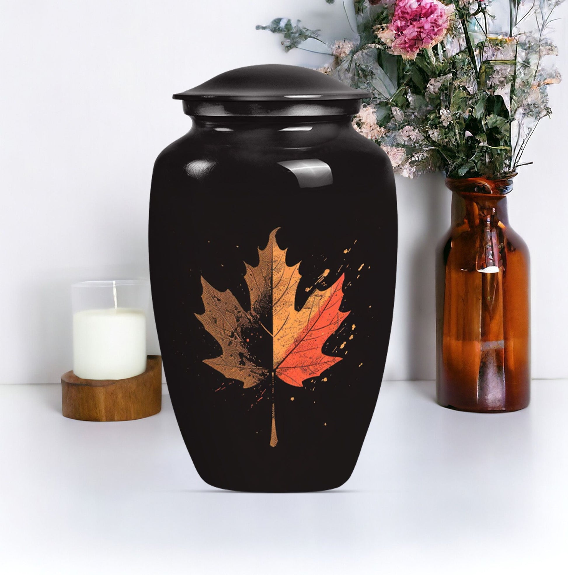 mapple leaf urn for adult male cremation ashes